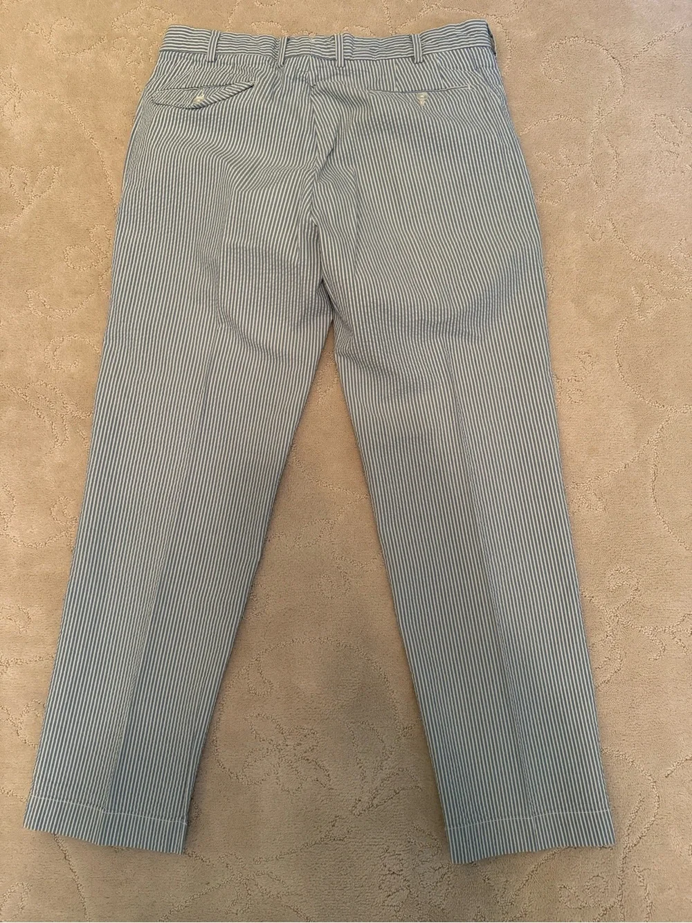 Polo Ralph Lauren Men’s Blue & White Seersucker Pants 34x32 Preston Fit